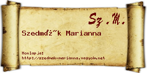 Szedmák Marianna névjegykártya